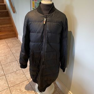 HBC Long Flight Jacket - Black